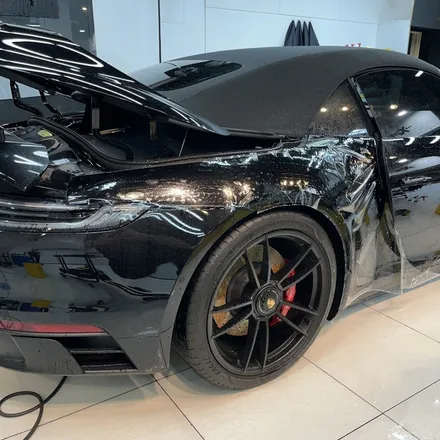 소프트탑까지 올 블랙 포르쉐 911 카레라4 GTS 카브리올레 PPF, 당연 엑스펠로 / 서초구 서초동