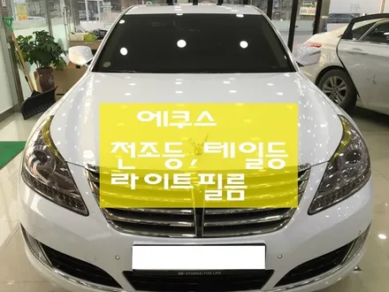 에쿠스 헤드라이트 테일등 라이트필름 포스 업글- 원주랩핑,수입차랩핑,모토자인 원주점 / 원주시 무실동