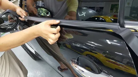 미니 부분랩핑 크롬 몰딩 죽이기 / 원주시 무실동