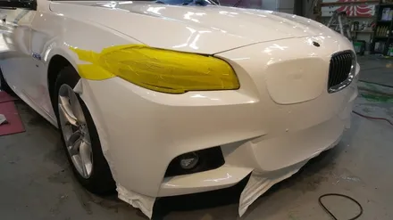 [원주] BMW 520D 블루색에서 화이트 전체 랩핑 / 원주시 무실동