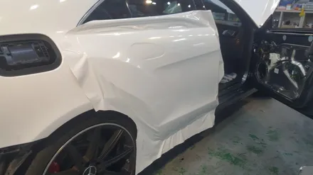 cls63 amg 화이트펄 전체랩핑 / 원주시 무실동
