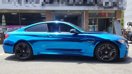 M4 블루 크롬 전체랩핑 새로운 변화 / 원주시 무실동