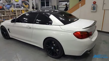 BMW 428i 루프스킨, 휠 도색, 흡기 그릴 랩핑 시공 - 원주루프스킨 / 원주시 무실동