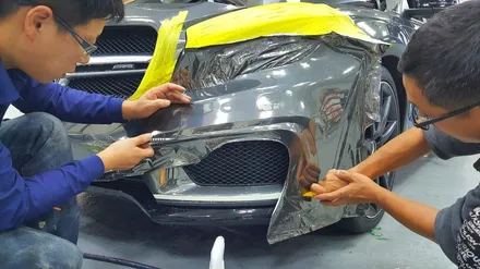 벤츠 GLA 45 AMG 블랙 크롬 랩핑  전체 시공 / 원주시 무실동
