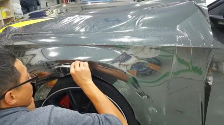 벤츠 GLA 45 AMG 블랙 크롬 랩핑  전체 시공 / 원주시 무실동