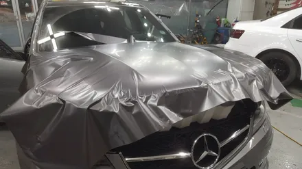 벤츠 C63 AMG 다크 그레이 전체 랩핑 - 원주 랩핑 / 원주시 무실동