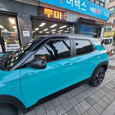 [경기광주썬팅] 쉐보레 트레일블레이저 루마 버텍스900, 700 시공 & 아이나비 QXD5000 블랙박스 장착 & 샤크안테나 교환! / 광주 송정동