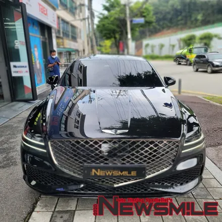 경기광주신차패키지, 제네시스 G80 차량 레이노 F95 팬텀2 썬팅 / 블랙박스 설치 / 광주 송정동