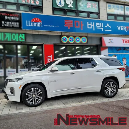 경기광주썬팅, 트래버스 차량 레이노 크로마7 썬팅, 블랙박스 장착 / 광주 송정동