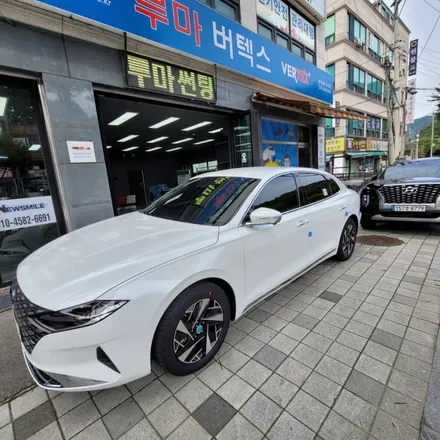 [경기광주썬팅] 현대 그랜저 IG 하이브리드 루마 버텍스 500 썬팅 시공 & 아이나비 Z5000 플러스 블랙박스 장착까지! / 광주 송정동