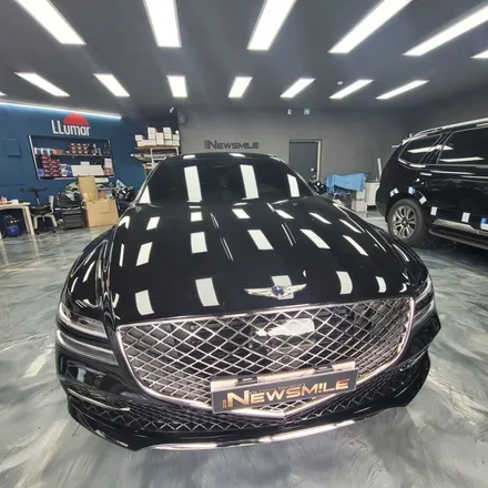 [경기광주썬팅] 현대 제네시스 G80 루마 버텍스 700 시공 & 블랙박스 아이나비 Z5000 플러스 장착! / 광주 송정동