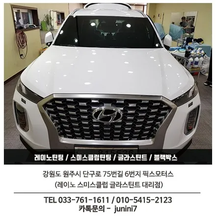 현대 팰리세이드 썬팅 레이노S9 + 파인뷰LX2000 블랙박스