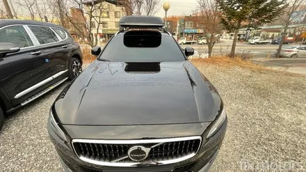 원주썬팅,원주블랙박스 - 볼보 V90 글라스틴트 로데 및 아이나비 QXD5000 블랙박스 장착 시공.
