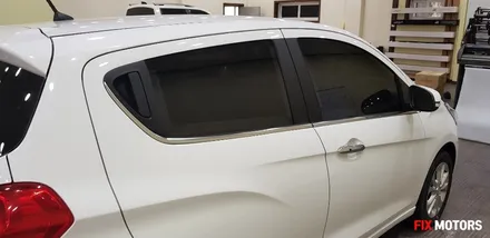 쉐보레 스파크 썬팅 시공 레이노 팬텀S5 + Q300 블랙박스 시공