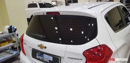 쉐보레 스파크 썬팅 시공 레이노 팬텀S5 + Q300 블랙박스 시공