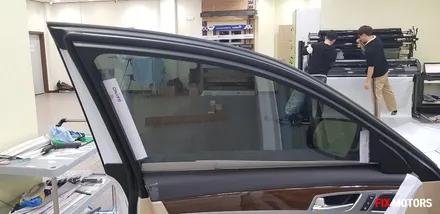 제네시스 G80 스미스클럽 썬팅 T1 + 아이나비 블랙박스 Z500