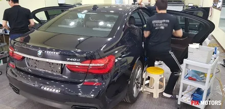 BMW 740d 스미스클럽 T3 썬팅 전면 30 측후면 10