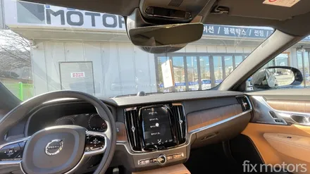 원주썬팅,원주블랙박스 - 볼보 V90 글라스틴트 로데 및 아이나비 QXD5000 블랙박스 장착 시공.