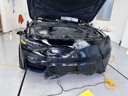 진해랩핑 bmw 420d 사고 수리 전체랩핑 블랙으로  변신 / 창원