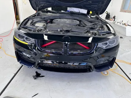 진해랩핑 bmw 420d 사고 수리 전체랩핑 블랙으로  변신 / 창원