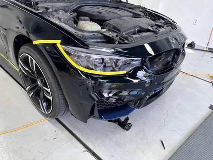 진해랩핑 bmw 420d 사고 수리 전체랩핑 블랙으로  변신 / 창원