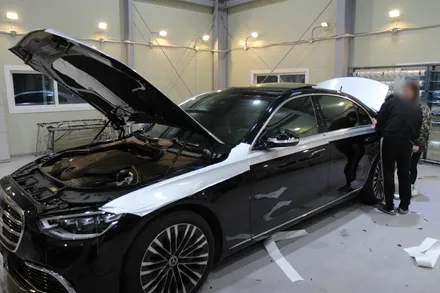 창원랩핑 벤츠 끝판 s450 듀오톤 마이바흐 랩핑 / 창원 사림동