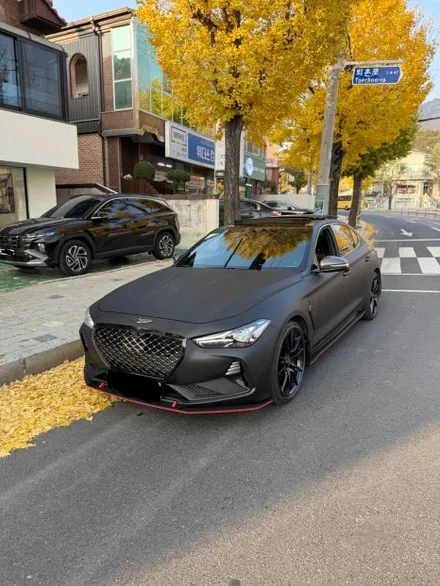 창원 G70 전체랩핑 겨울이니까 사틴블랙 / 창원 사림동