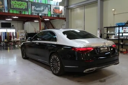 창원랩핑 벤츠 끝판 s450 듀오톤 마이바흐 랩핑 / 창원 사림동