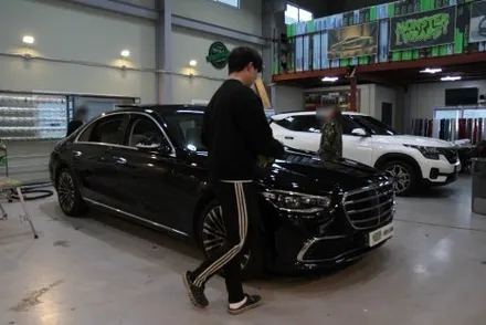 창원랩핑 벤츠 끝판 s450 듀오톤 마이바흐 랩핑 / 창원 사림동