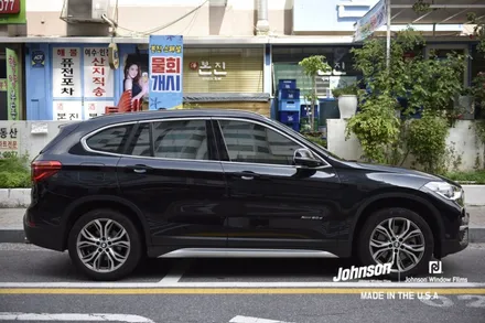 BMW X1 유리가 깨졌다! 존슨썬팅이 답이다!!! 존슨R 재시공 / 영등포구 당산동