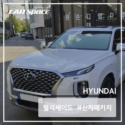 스탠다드 신차패키지에 언더코팅을 추가 시공한 팰리세이드 화이트 크림 / 김해시 어방동