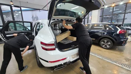 꼼꼼한 신차검수를 진행한 GV80 우유니 화이트 / 김해시 어방동