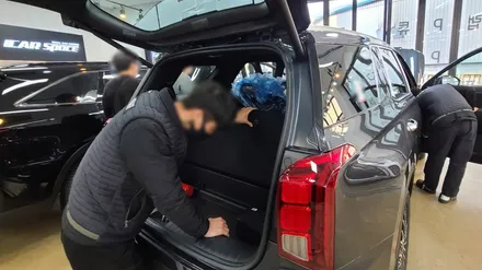팰리세이드의 신차 검수를 진행한 카스페이스 김해점 / 김해시 어방동