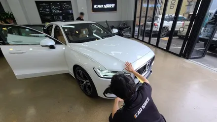 볼보 S60 크리스탈 화이트펄 신차검수 결과 하자 발견 / 김해시 어방동