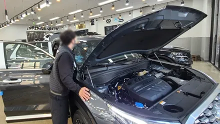 팰리세이드의 신차 검수를 진행한 카스페이스 김해점 / 김해시 어방동