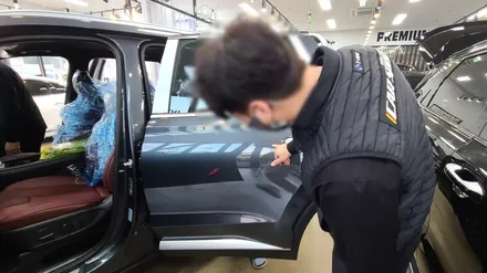 팰리세이드의 신차 검수를 진행한 카스페이스 김해점 / 김해시 어방동