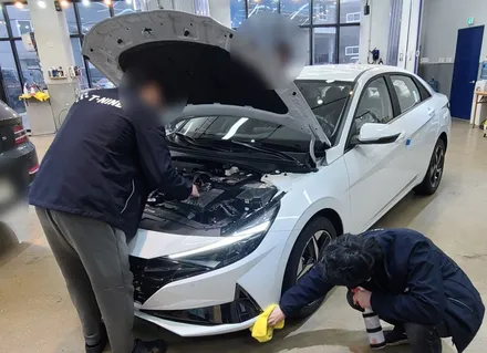 어두운 곳도 누락 없이! 카스페이스김해점 아반떼 신차 검수 완료! / 김해시 어방동