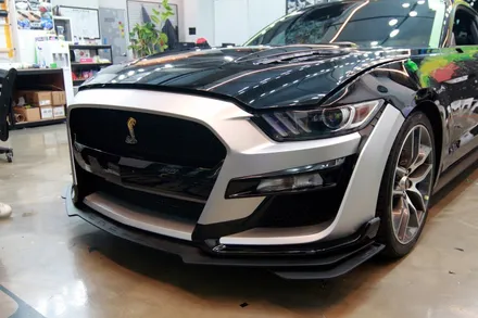 포드 머스탱 자동차 전체 랩핑 :) 3M2080 사틴 화이트 알루미늄 / 용인시 기흥구 농서동