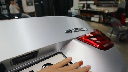 BMW 420i 사틴 메탈릭 실버 전체 랩핑 / 완성된 모습만 담긴... 슬픈 블로그... 어휴...스튜어디스 언니 미안해...[fast. sd카드 뻑남] / 용인시 기흥구 농서동