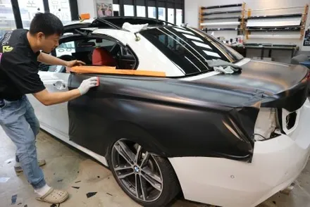 BMW F32 430iM 스포츠 쿠페 사틴 블랙 용인 전체 랩핑 시공 / 용인시 기흥구 농서동