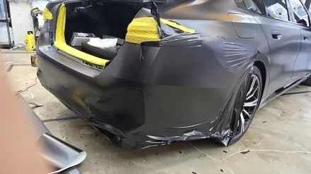 차량 랩핑 가격은 얼마인가요? BMW 5시리즈 사틴 블랙 / 용인시 기흥구 농서동