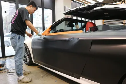 BMW F32 430iM 스포츠 쿠페 사틴 블랙 용인 전체 랩핑 시공 / 용인시 기흥구 농서동