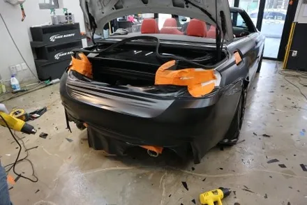 BMW F32 430iM 스포츠 쿠페 사틴 블랙 용인 전체 랩핑 시공 / 용인시 기흥구 농서동