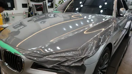 BMW 7시리즈 전체 랩핑 : ) 버니나그레이 느낌으로 해주세요! 락 그레이 컬러 시공! / 용인시 기흥구 농서동