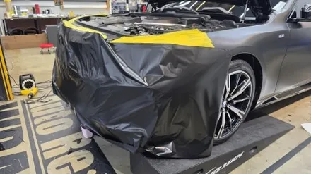 차량 랩핑 가격은 얼마인가요? BMW 5시리즈 사틴 블랙 / 용인시 기흥구 농서동