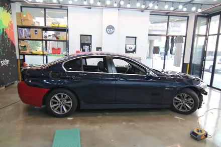 BMW5시리즈 리스토어 1탄 : 자동차랩핑지 사용기간에 따른 전체 랩핑 제거 비용은 달라요. / 용인시 기흥구 농서동