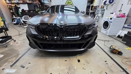 차량 랩핑 가격은 얼마인가요? BMW 5시리즈 사틴 블랙 / 용인시 기흥구 농서동