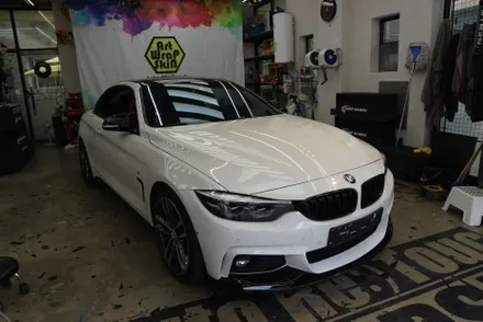 BMW F32 430iM 스포츠 쿠페 사틴 블랙 용인 전체 랩핑 시공 / 용인시 기흥구 농서동