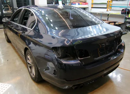 BMW5시리즈 리스토어 1탄 : 자동차랩핑지 사용기간에 따른 전체 랩핑 제거 비용은 달라요. / 용인시 기흥구 농서동
