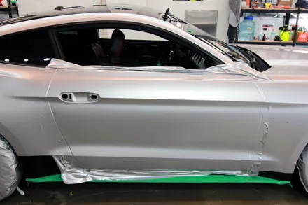 포드 머스탱 자동차 전체 랩핑 :) 3M2080 사틴 화이트 알루미늄 / 용인시 기흥구 농서동